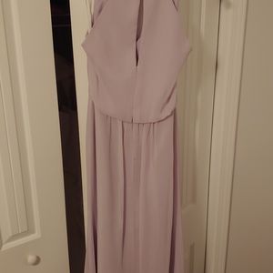 Bridesmaid Dress, long, cowl neck, summer/fall color-lavendee